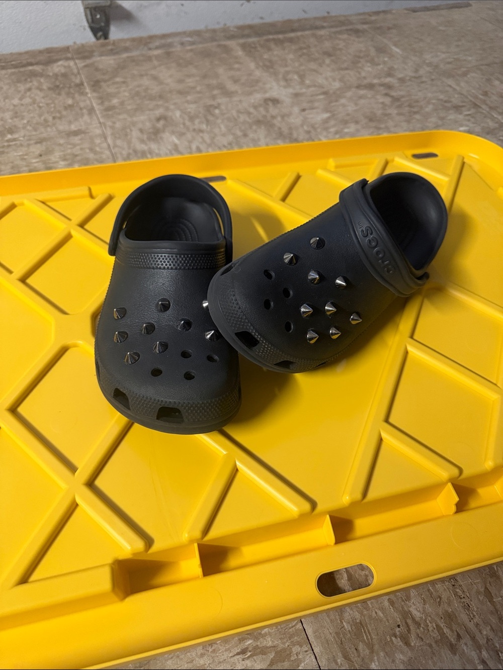 Black Crocs Vent Clog with Stud Details